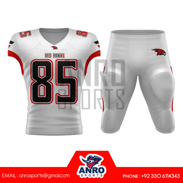 White American Football Uniform