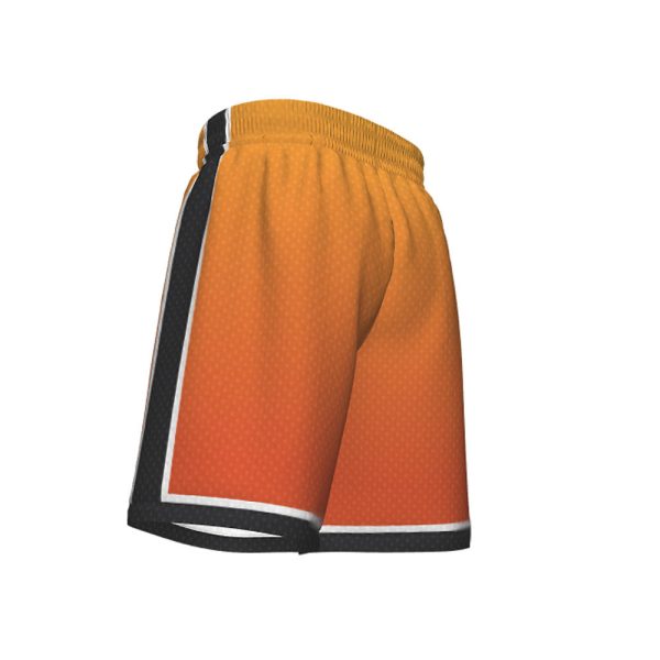 Yellow And Orange Reversible Basketball Shorts - Image 2