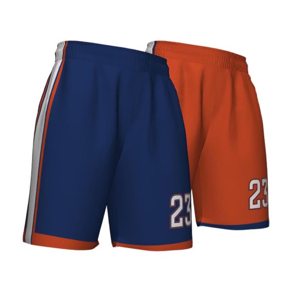 Blue And Orange Reversible Basketball Shorts