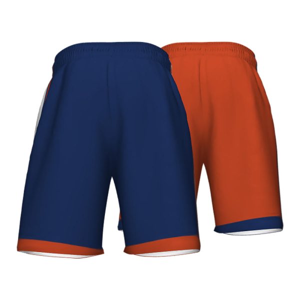 Blue And Orange Reversible Basketball Shorts - Image 2