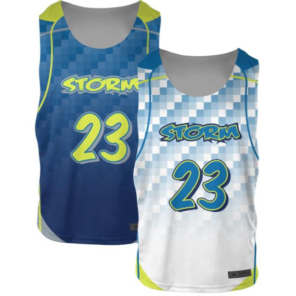 Blue And White Reversible Lacrosse Practice Jerseys