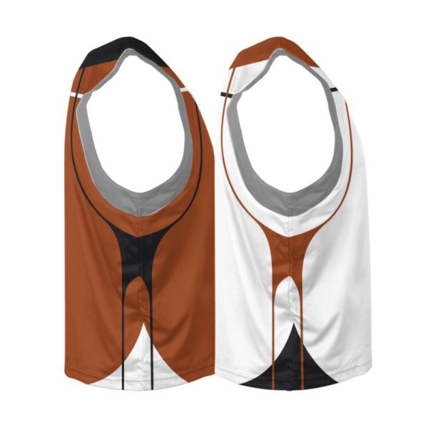 White And Brown Reversible Lacrosse Practice Jerseys - Image 4