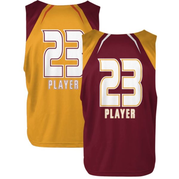 Red And Yellow Reversible Lacrosse Practice Jerseys - Image 2