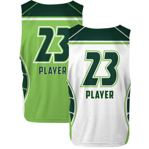 Green And White Reversible Lacrosse Practice Jerseys - Image 2