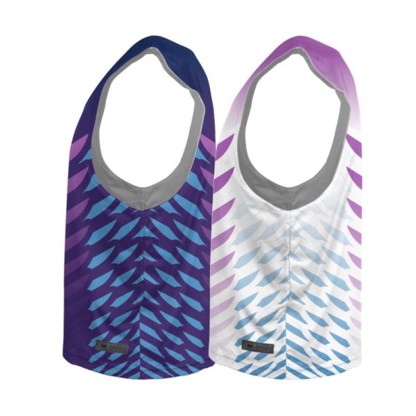 Blue And Purple Reversible Lacrosse Practice Jerseys - Image 3