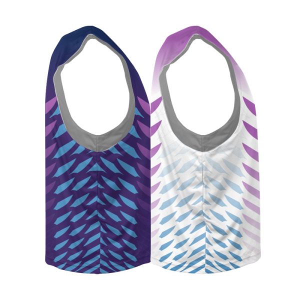 Blue And Purple Reversible Lacrosse Practice Jerseys - Image 4