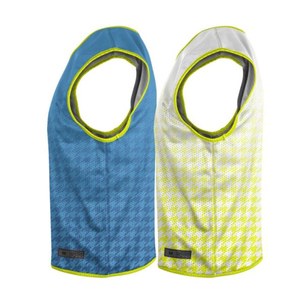 Blue And Yellow Reversible Sleeveless Lacrosse Jerseys - Image 4