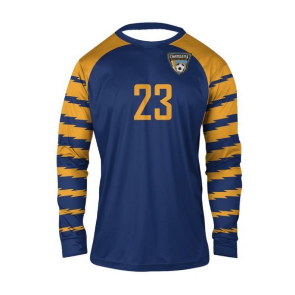 Blue And Yellow Soccer Goal Keeper Jerseys