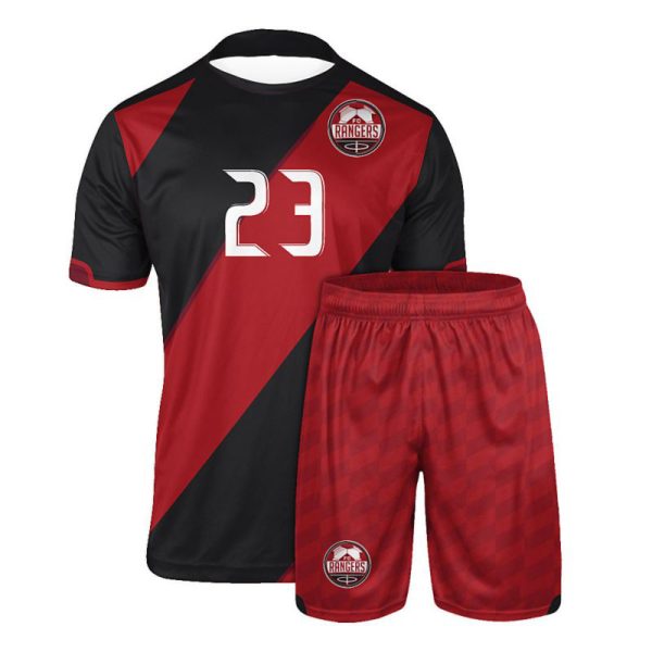 Red and Black Soccer Uniforms