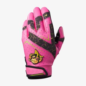 pink baseball gloves