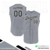Sleeveless Full Button Baseball Jersey