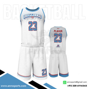 White Crew Neck Basketball Uniform