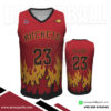 Red V-Neck Jersey Basketball​