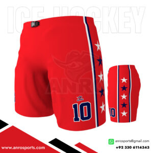 Red Ice Hockey Shorts