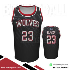 Black Crew Neck Jersey Basketball
