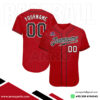 Red Baseball Full Button Jersey