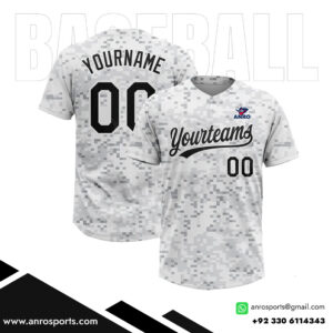 White Baseball 2 Button Jersey