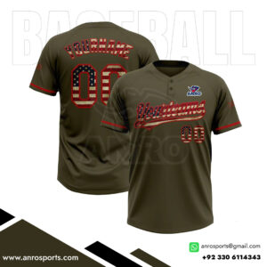 Dark Brown Baseball 2 Button Jersey