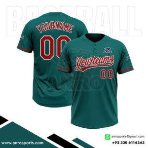 Green Baseball 2 Button Jersey
