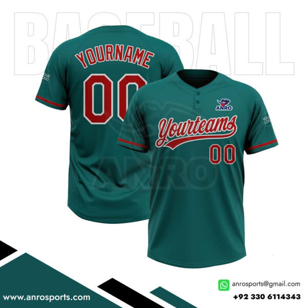 Green Baseball 2 Button Jersey