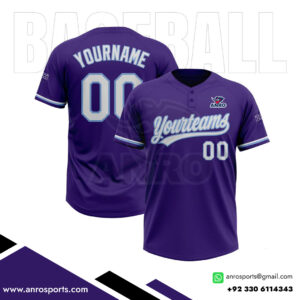 Purple Baseball 2 Button Jersey
