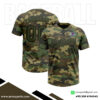Camouflage Baseball 2 Button Jersey