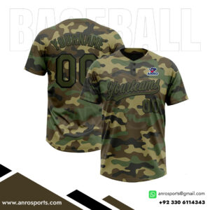 Camouflage Baseball 2 Button Jersey