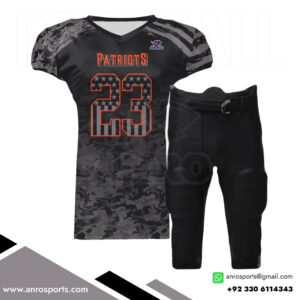 Black American Football Uniform